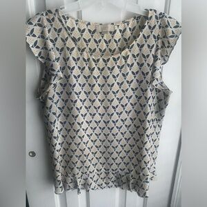 Loft Sleeveless Scoop Neck Blouse